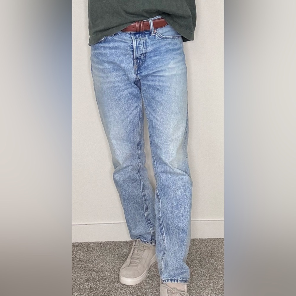 Men's Relaxed Fit, Washed light-Blue Jeans H&M